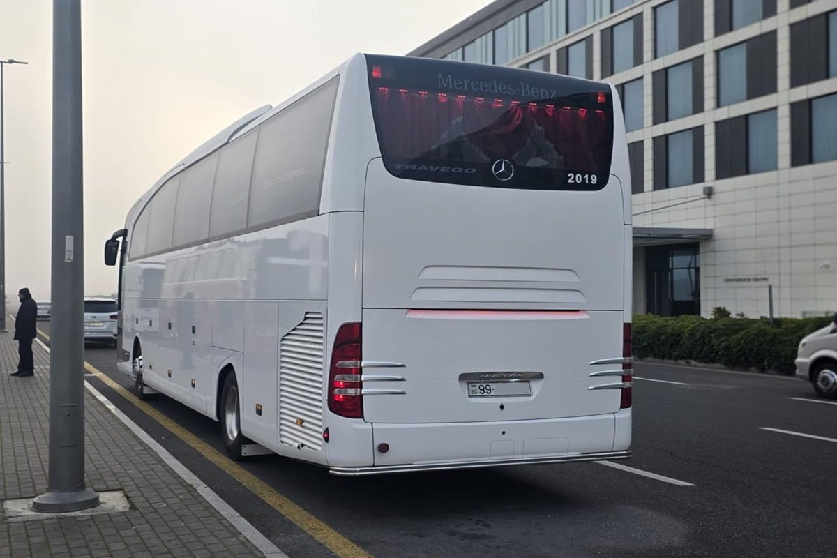 46-Seater Bus Rental in Baku at Baku Marriott Hotel Boulevard