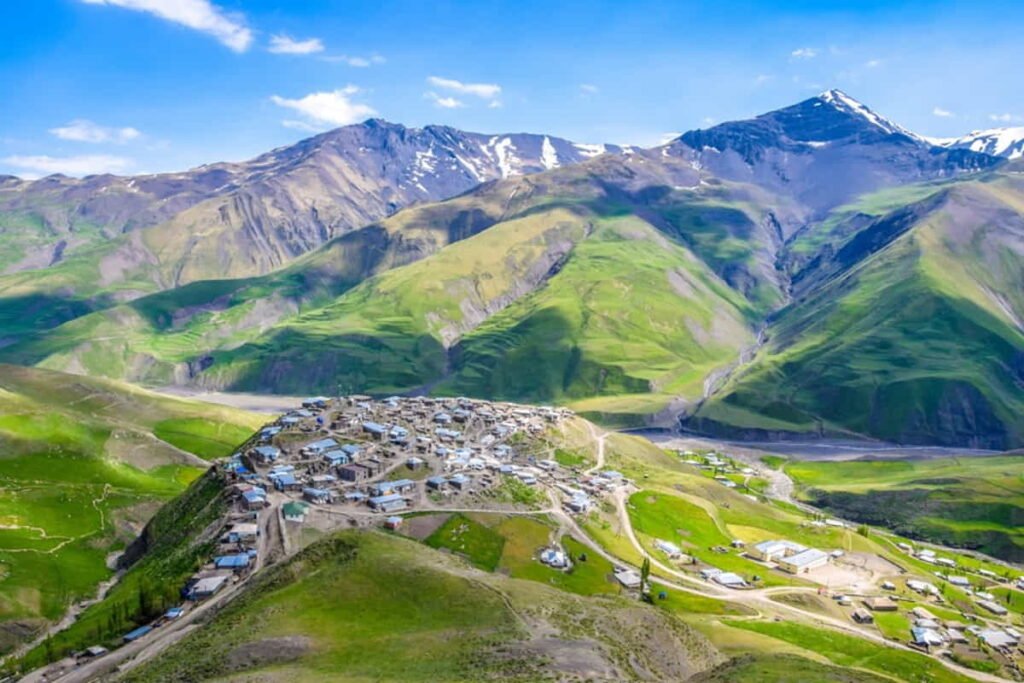 Khinalig village in Guba, Azerbaijan