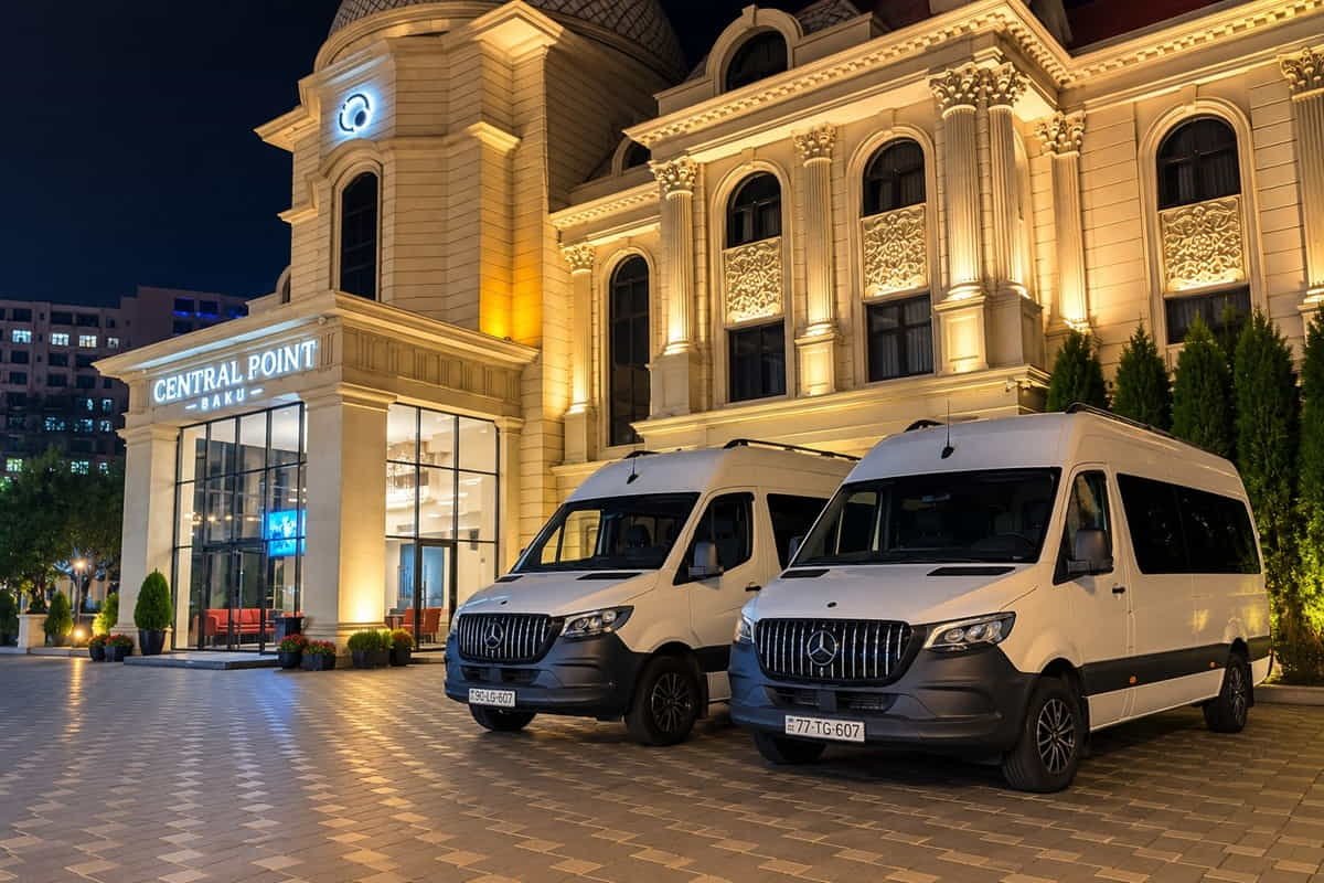 Minibus rental in Baku near Central Point Baku hotel