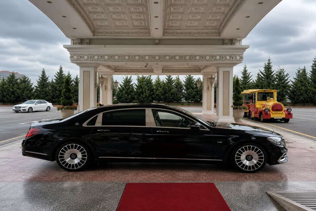 Luxury car with premium comfort features and chauffeur service in Baku