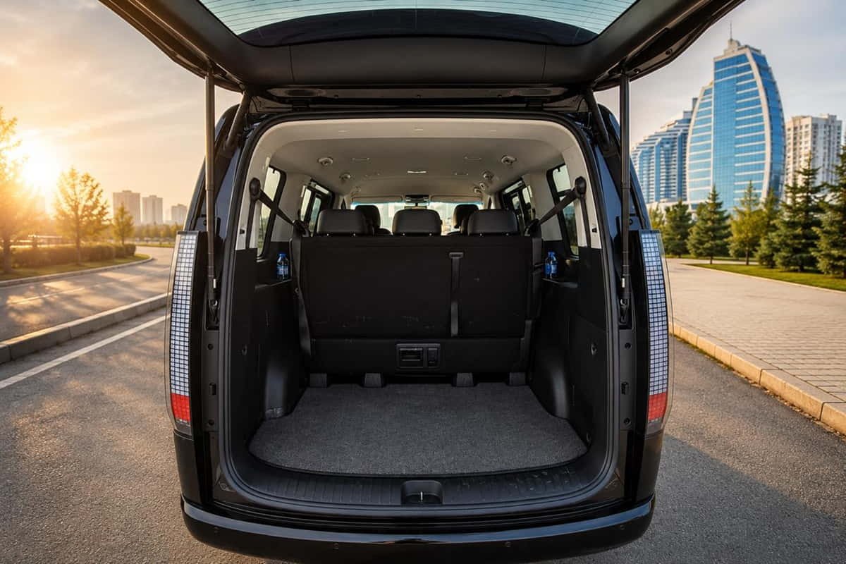 5-seater minivan luggage space in Baku