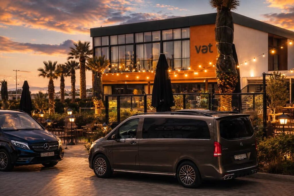 Mercedes V-Class 6-seater minivan during a premium travel experience in Baku