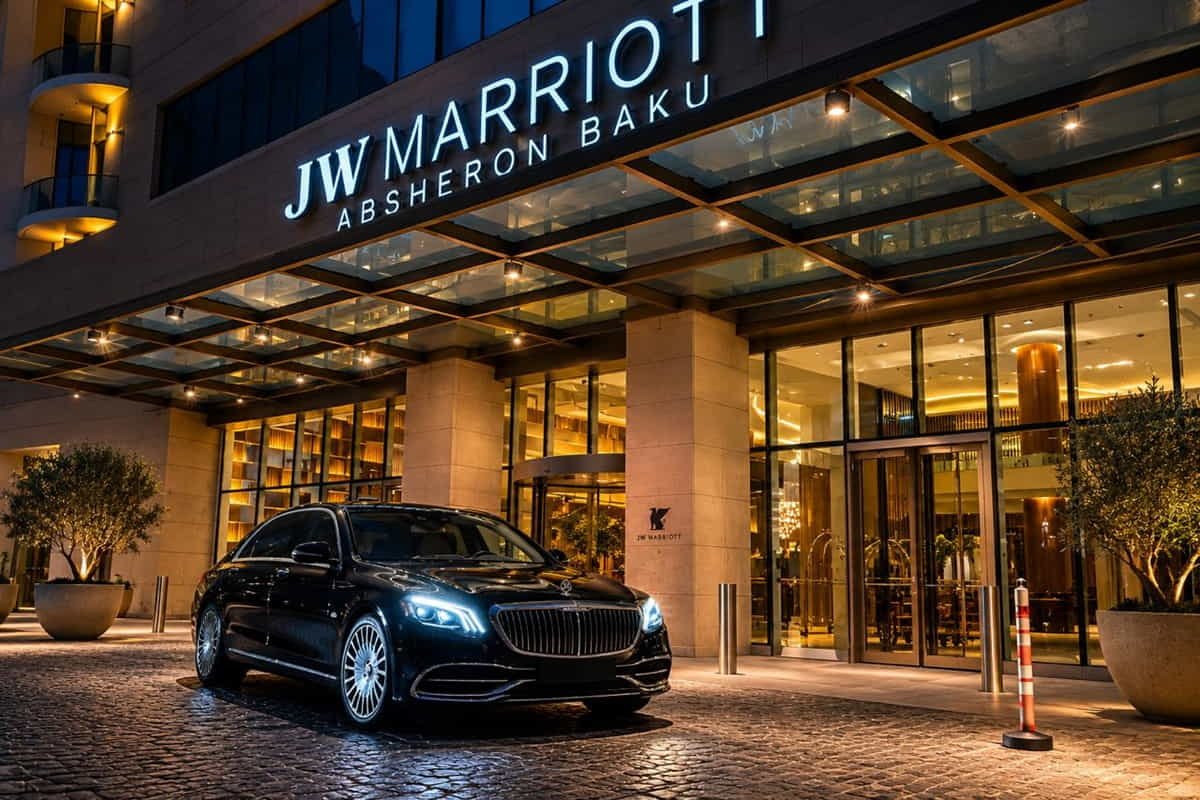 Mercedes Maybach front interior Baku luxury dashboard and driver cabin