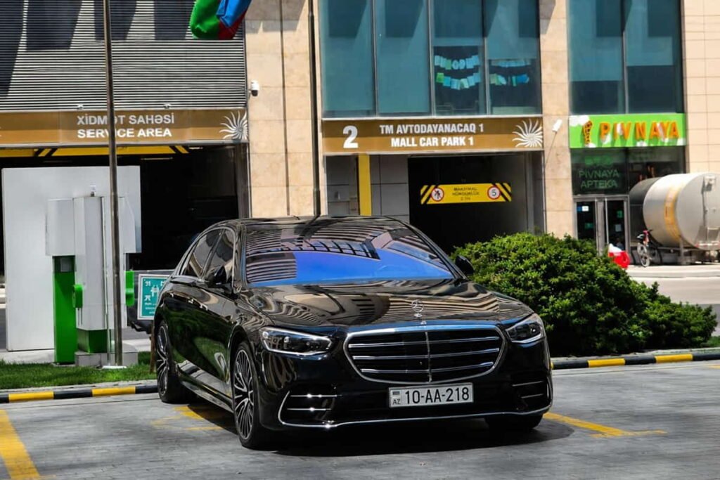 Mercedes S-Class providing chauffeur service in Baku city