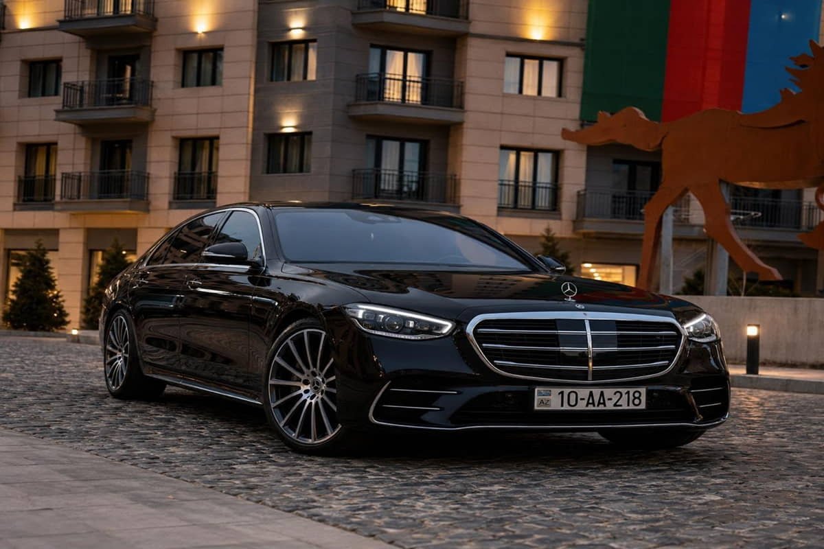 Mercedes S-Class rental in Tbilisi with Professional Driver